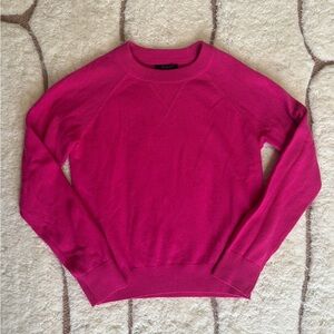 Quince 100% Cashmere Hot Pink Crew Neck Sweater